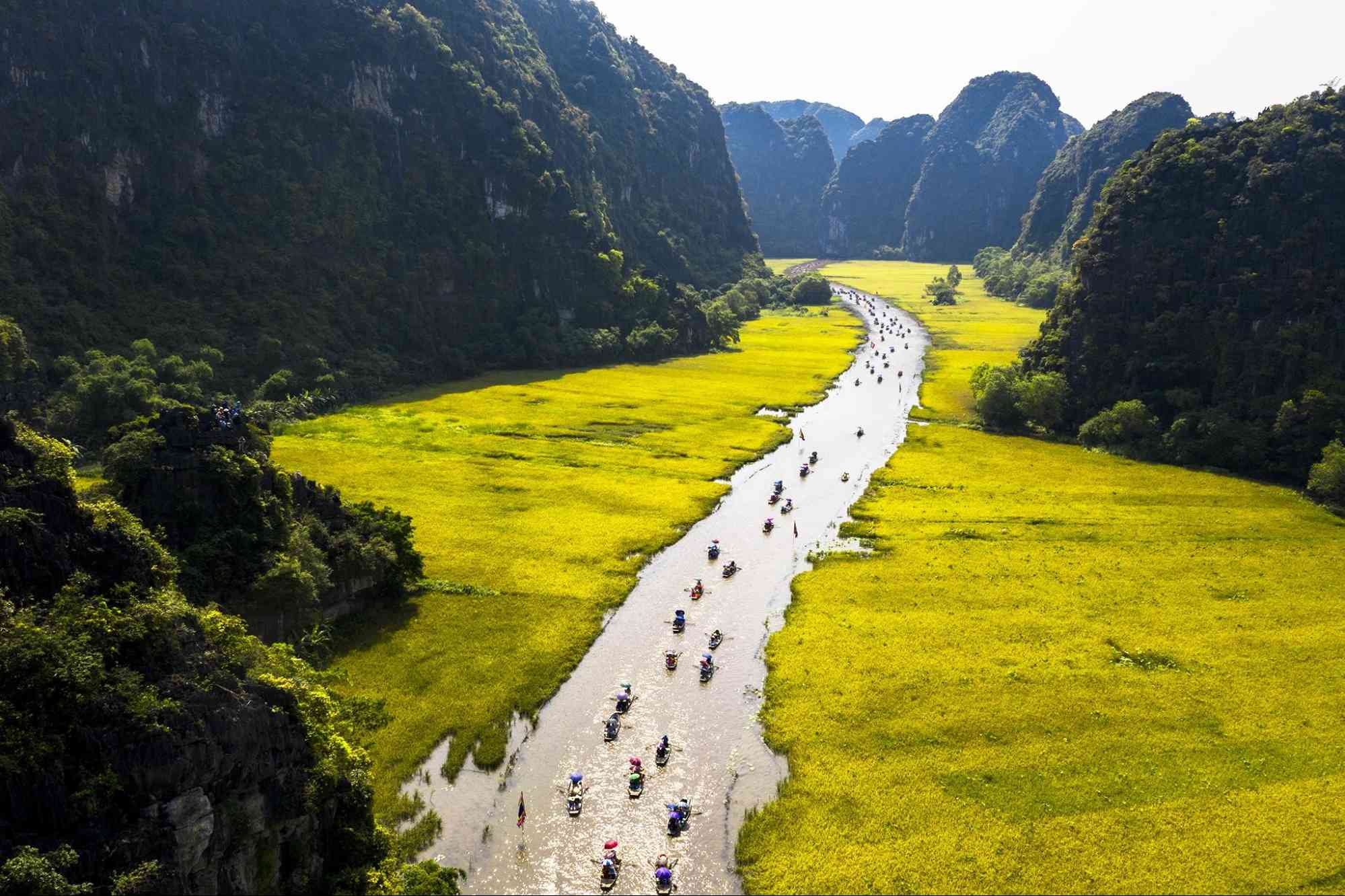 Mùa lúa chính tại Hang Múa Ninh Bình
