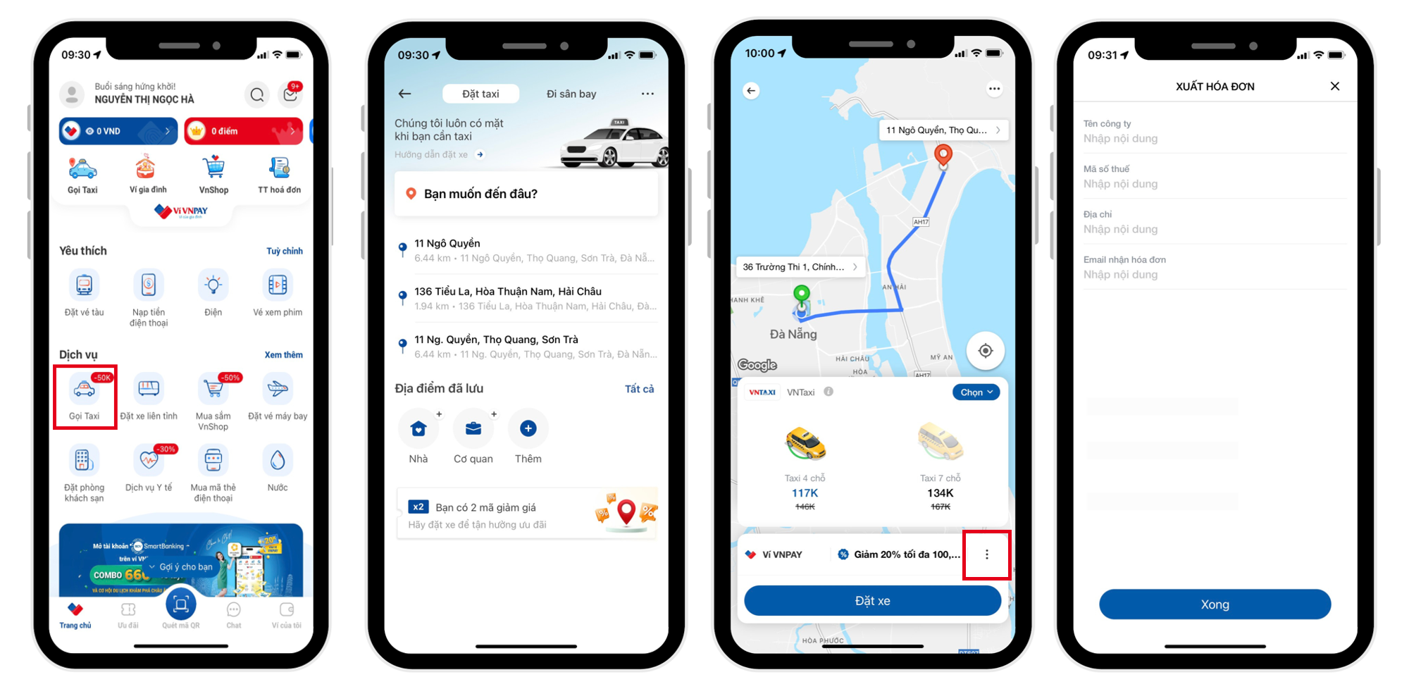 C&aacute;ch xuất h&oacute;a đơn taxi