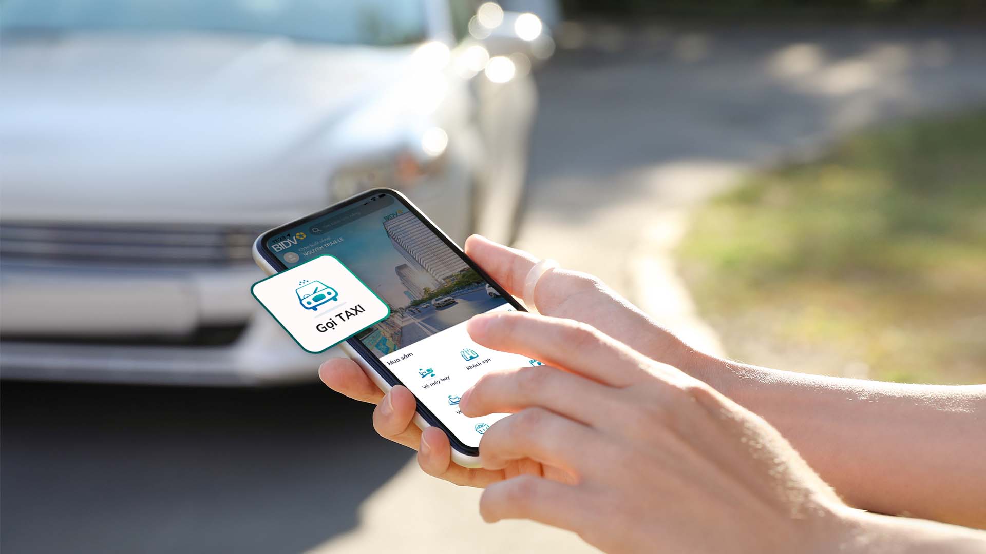 cách bắt taxi bằng ứng dụng ngân hàng