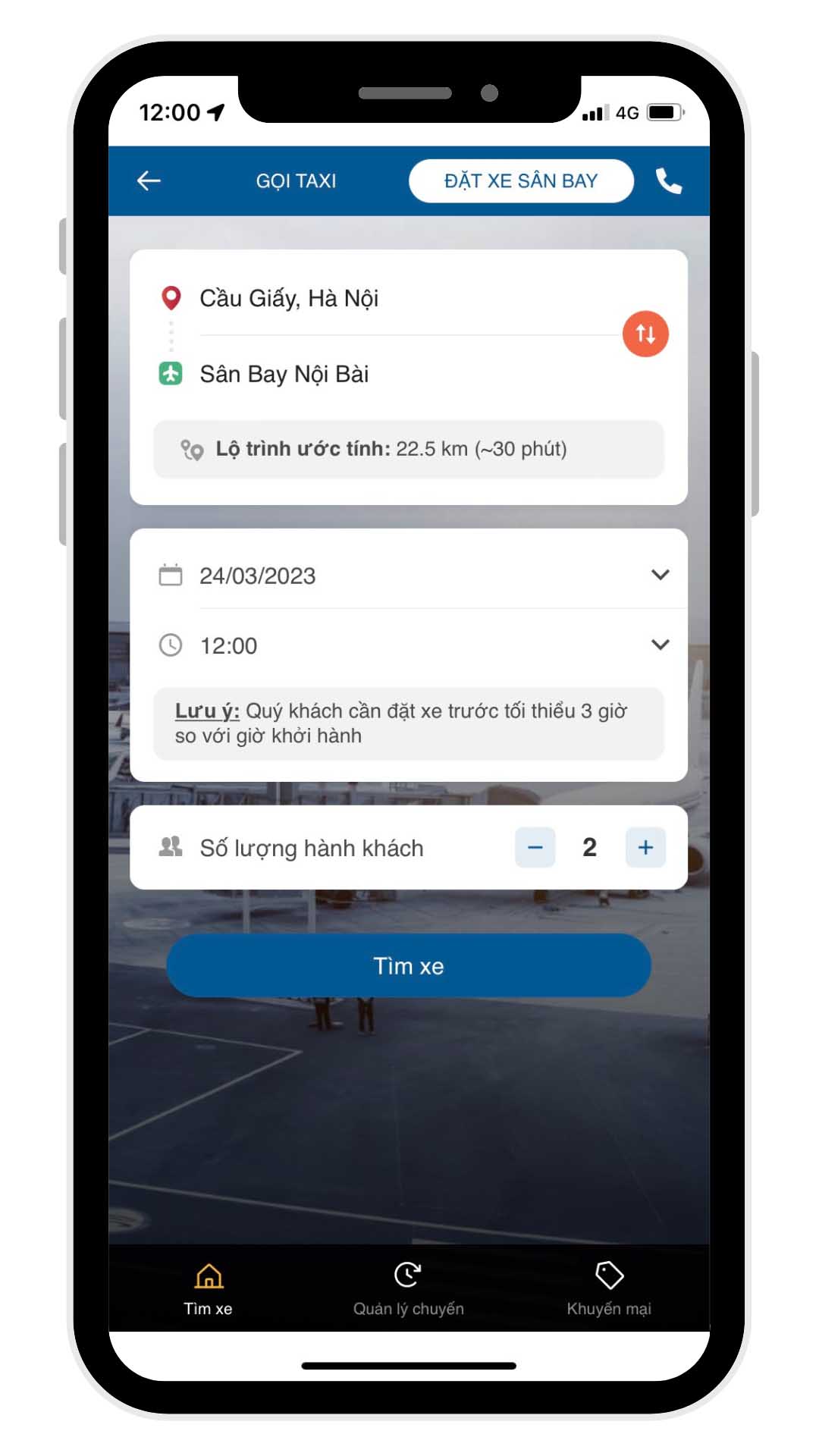 đặt taxi Cầu Giấy
