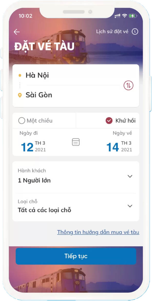 vé tàu hỏa bình định