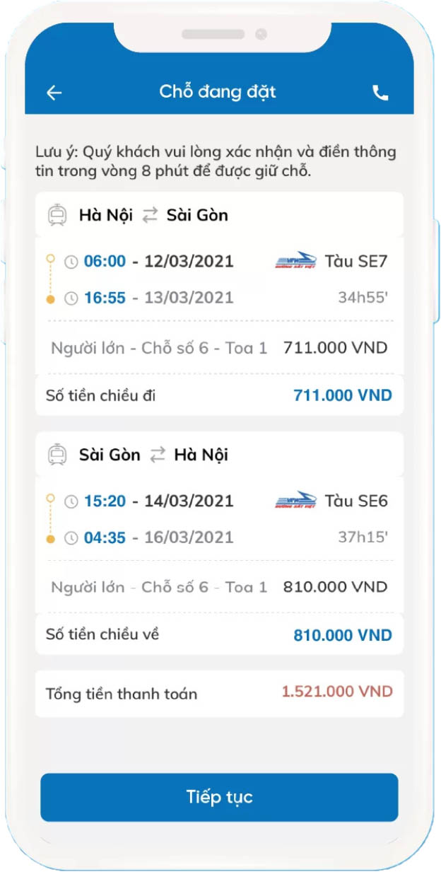 vé tàu hỏa bình định