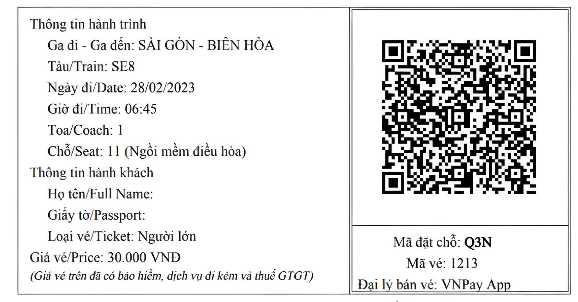 hướng dẫn làm thủ tục đi tàu hỏa