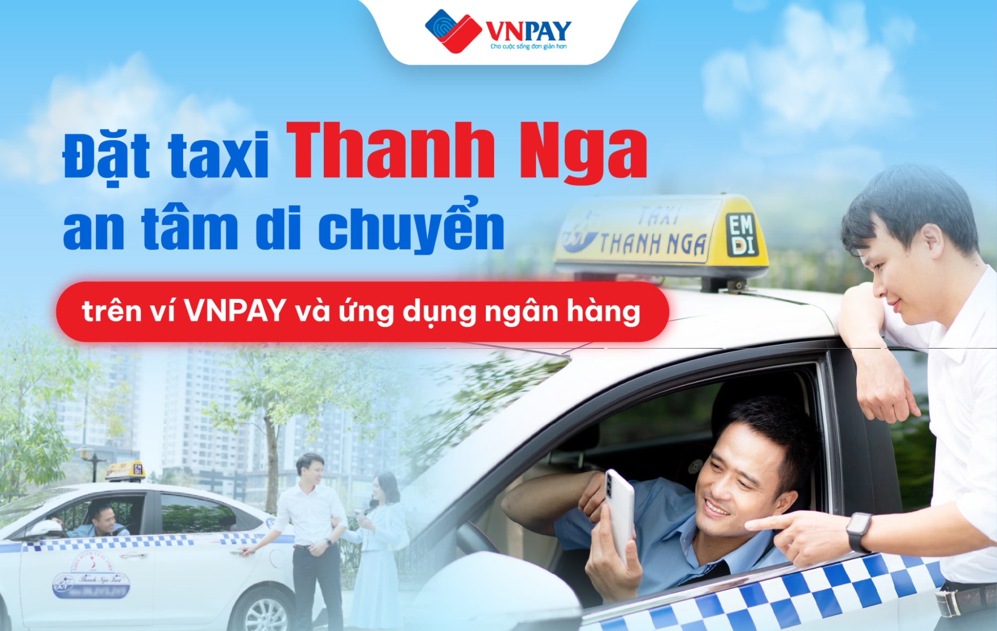 đặt taxi Thanh Nga tr&ecirc;n v&iacute; VNPAY