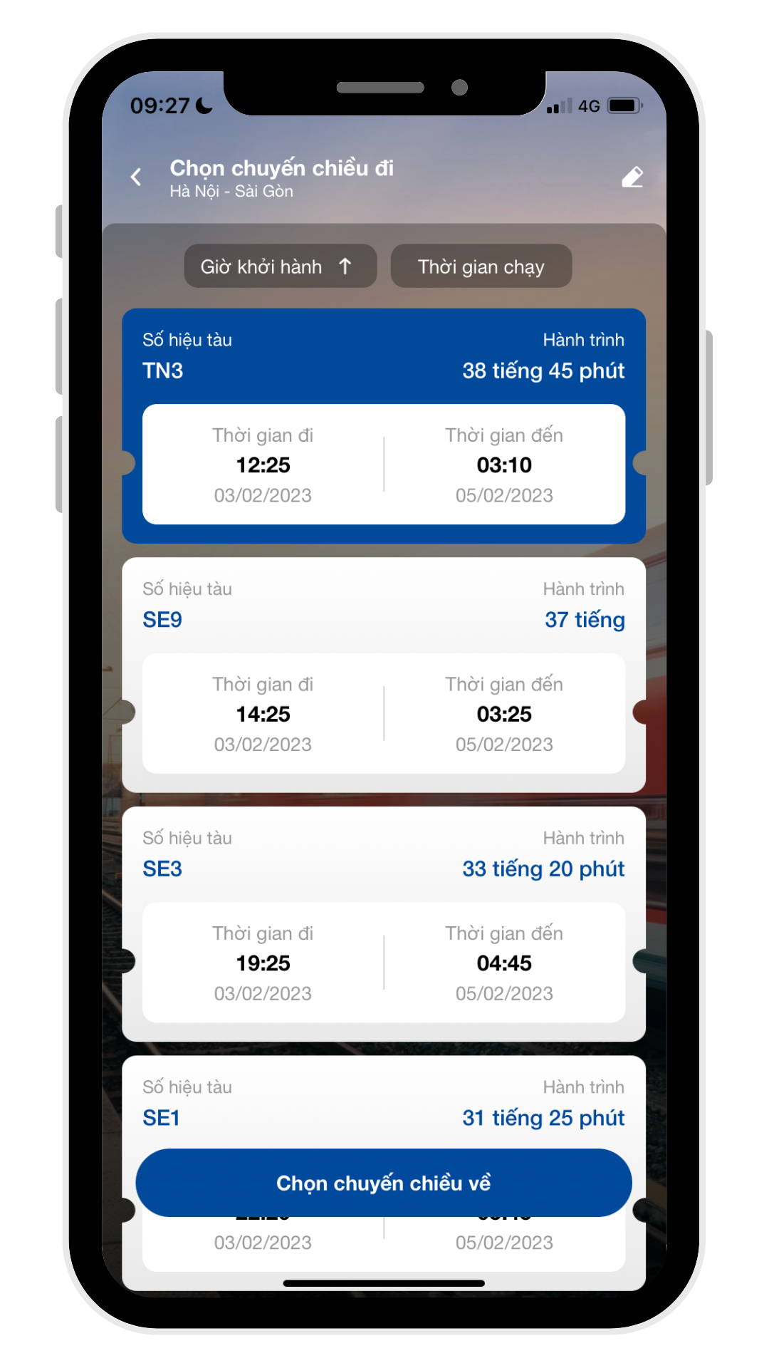 cách đặt vé tàu hoả online