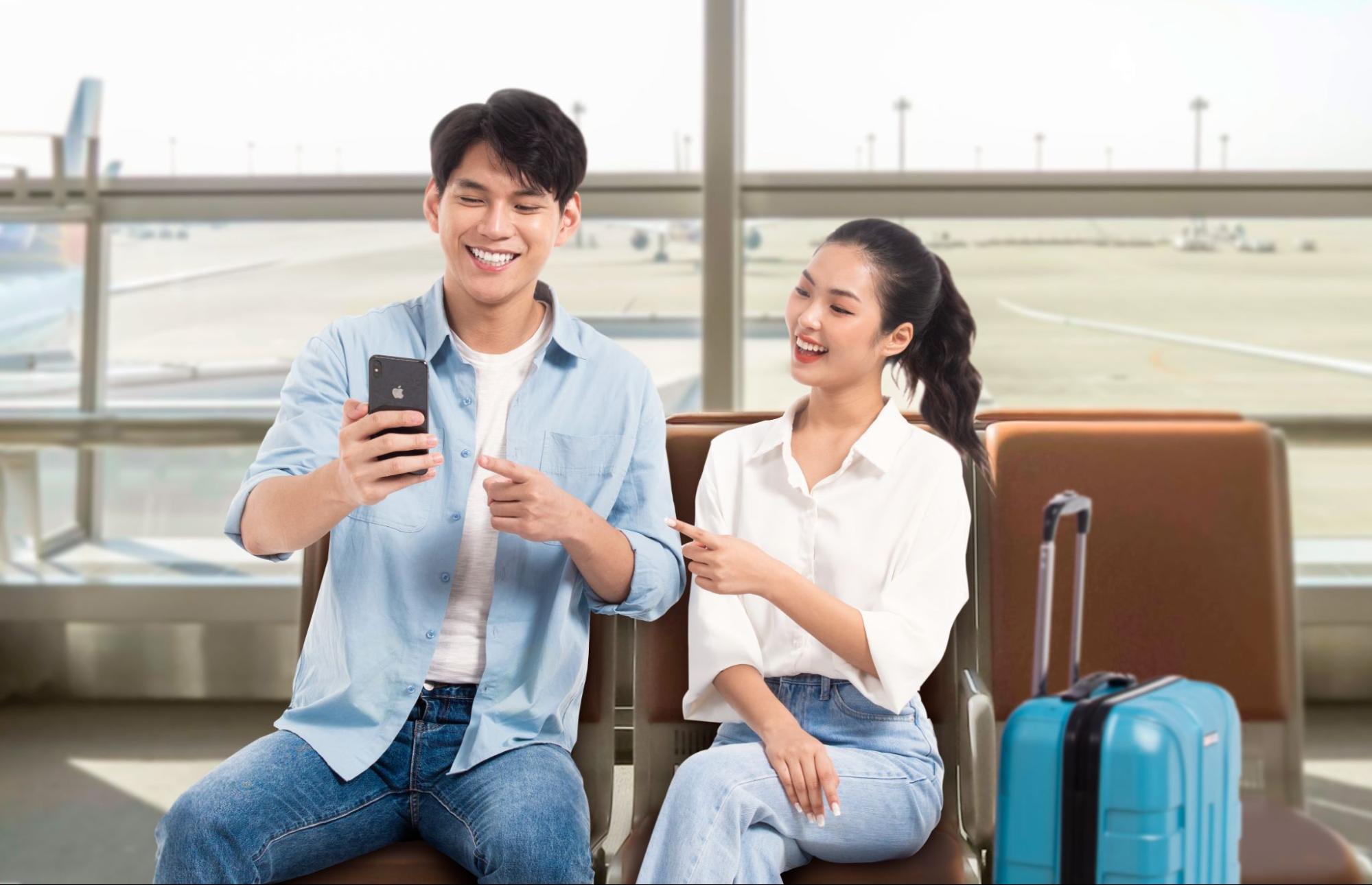 Lần đầu đi m&aacute;y bay quốc tế