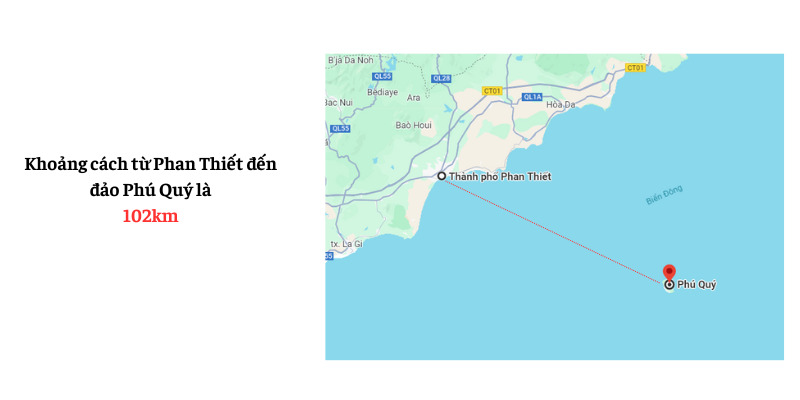 khoảng c&aacute;ch từ Phan Thiết đến đảo Ph&uacute; Qu&yacute;