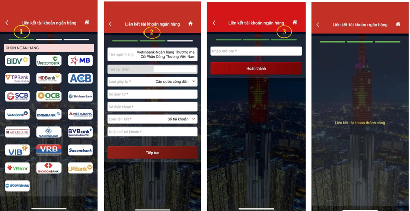 NNT cần liên kết tài khoản ngân hàng để nộp thuế trên eTax Mobile (Nguồn: Internet)