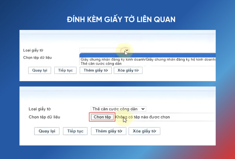 Cung cấp bản scan c&aacute;c giấy tờ được y&ecirc;u cầu