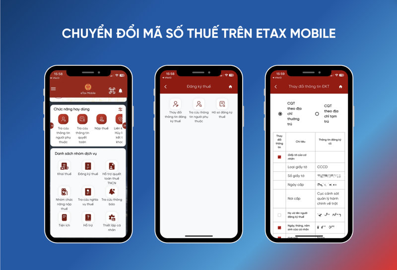 Ứng dụng Etax Mobile cho ph&eacute;p hộ kinh doanh cập nhật m&atilde; số thuế sang số định danh c&aacute; nh&acirc;n nhanh ch&oacute;ng bằng căn cước v&agrave; x&aacute;c thực OTP