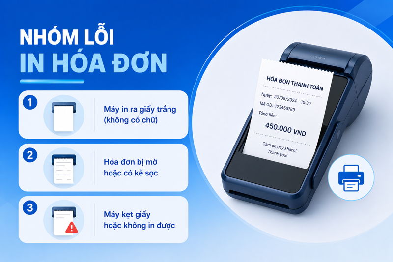C&aacute;c lỗi li&ecirc;n quan đến m&aacute;y in c&oacute; thể ảnh hưởng đến qu&aacute; tr&igrave;nh xuất h&oacute;a đơn v&agrave; đối so&aacute;t tại điểm b&aacute;n