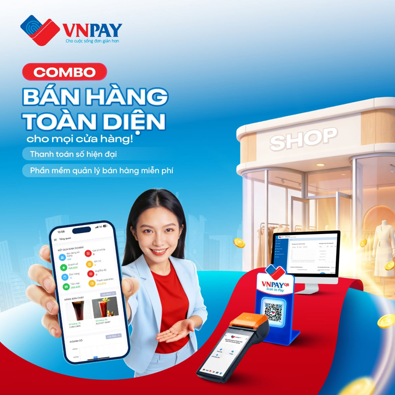 VNPAY cung cấp c&aacute;c giải ph&aacute;p thanh to&aacute;n số hiện đại v&agrave; li&ecirc;n kết với phần mềm quản l&yacute; b&aacute;n h&agrave;ng th&ocirc;ng minh
