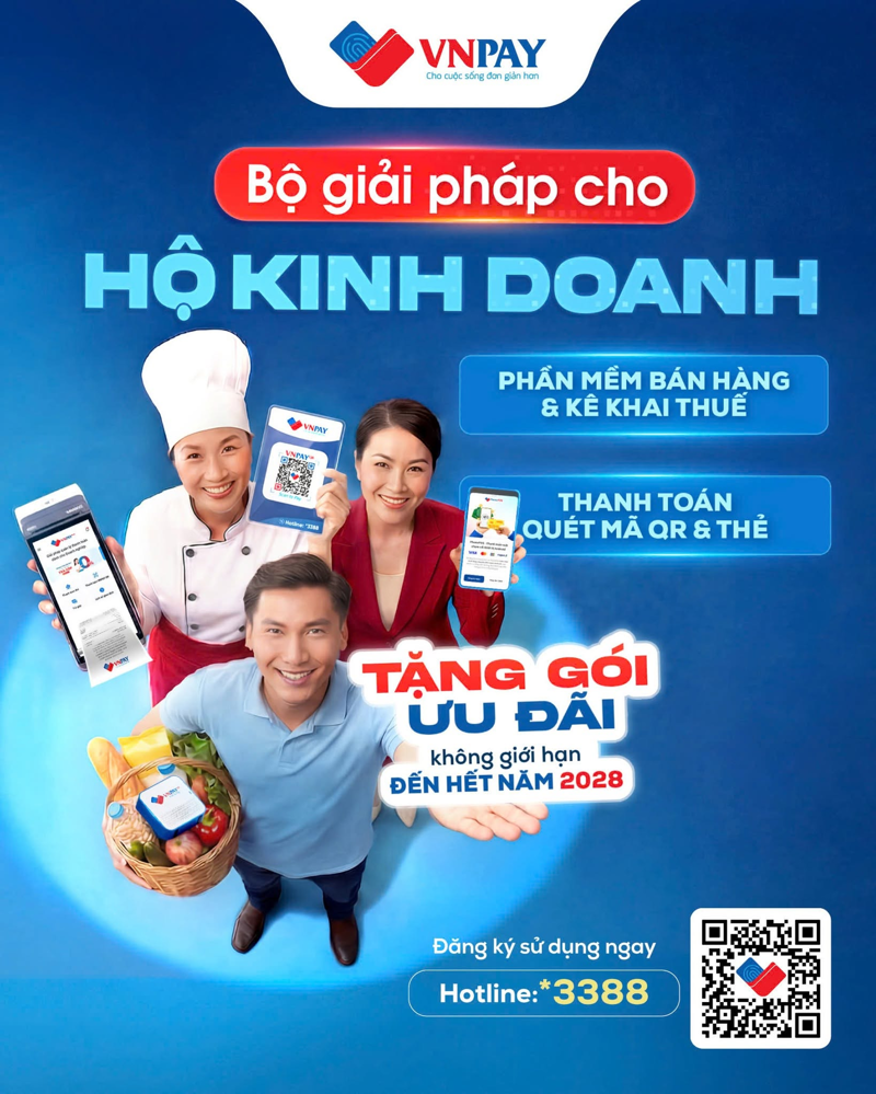 Bộ giải pháp Nộp thuế số của VNPAY giúp hộ kinh doanh quản lý bán hàng, hóa đơn và dữ liệu thuế thuận tiện hơn